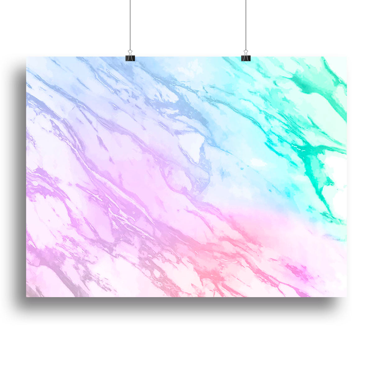 Neon Striped Marble Canvas Print or Poster - Canvas Art Rocks - 2