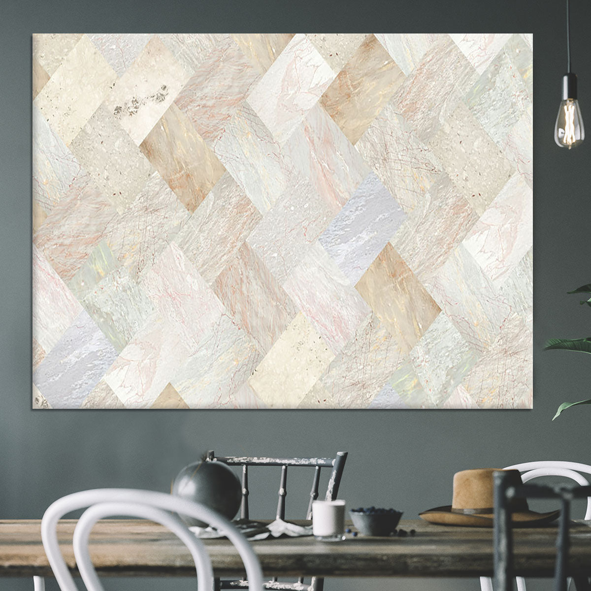 Netural Patterned Marble Canvas Print or Poster - Canvas Art Rocks - 3
