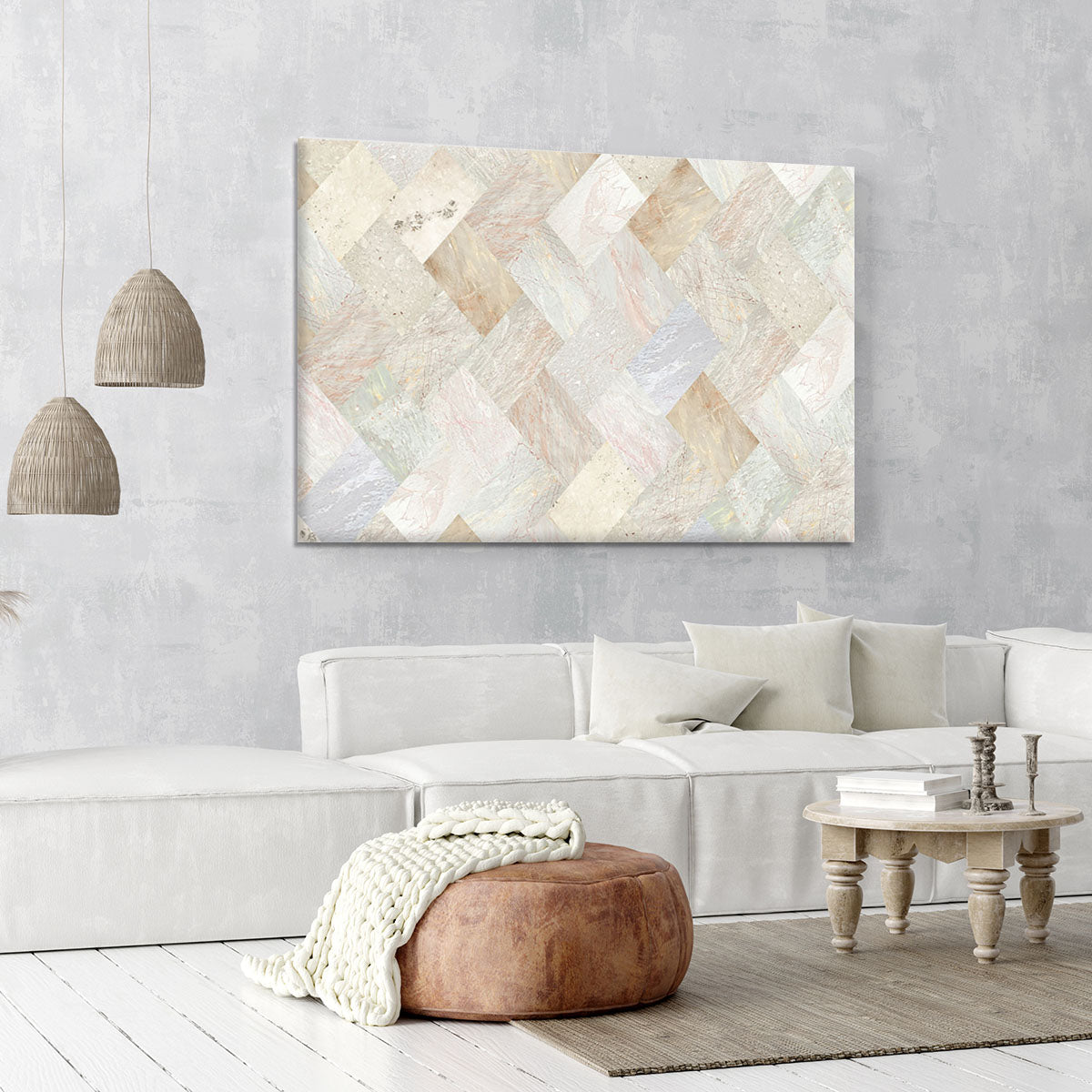 Netural Patterned Marble Canvas Print or Poster - Canvas Art Rocks - 6