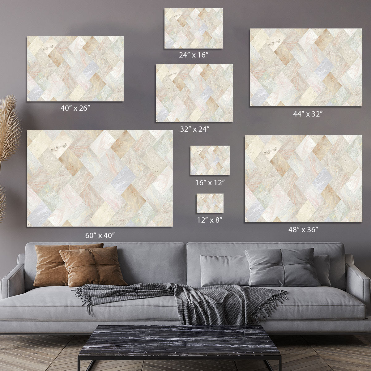 Netural Patterned Marble Canvas Print or Poster - Canvas Art Rocks - 7