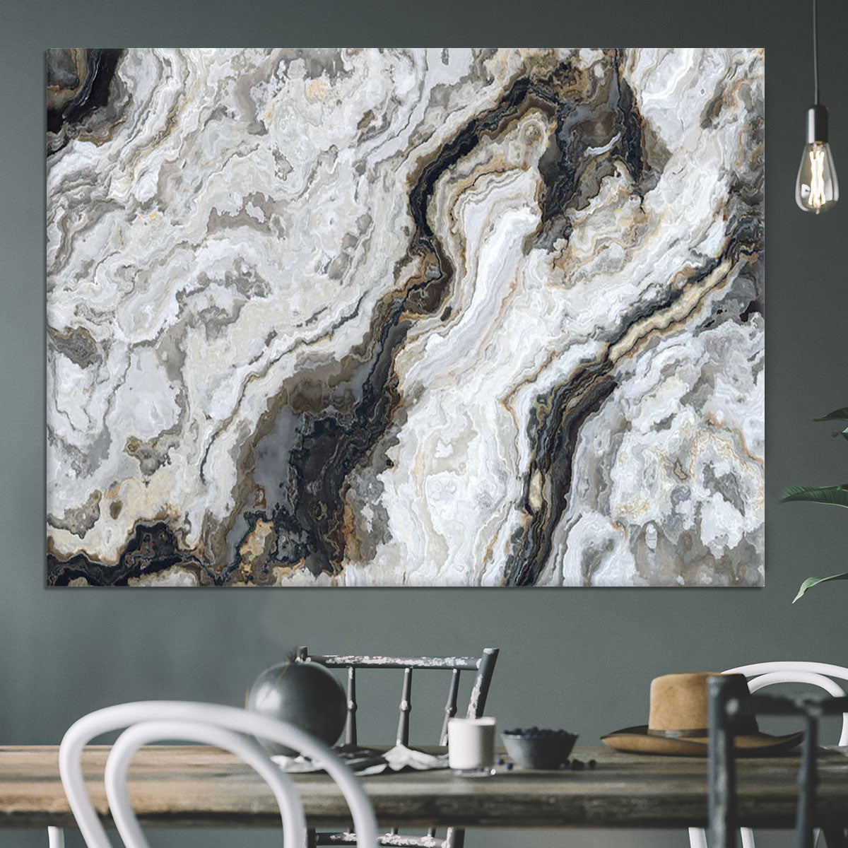 Neutral Coloured Marble Canvas Print or Poster - Canvas Art Rocks - 3