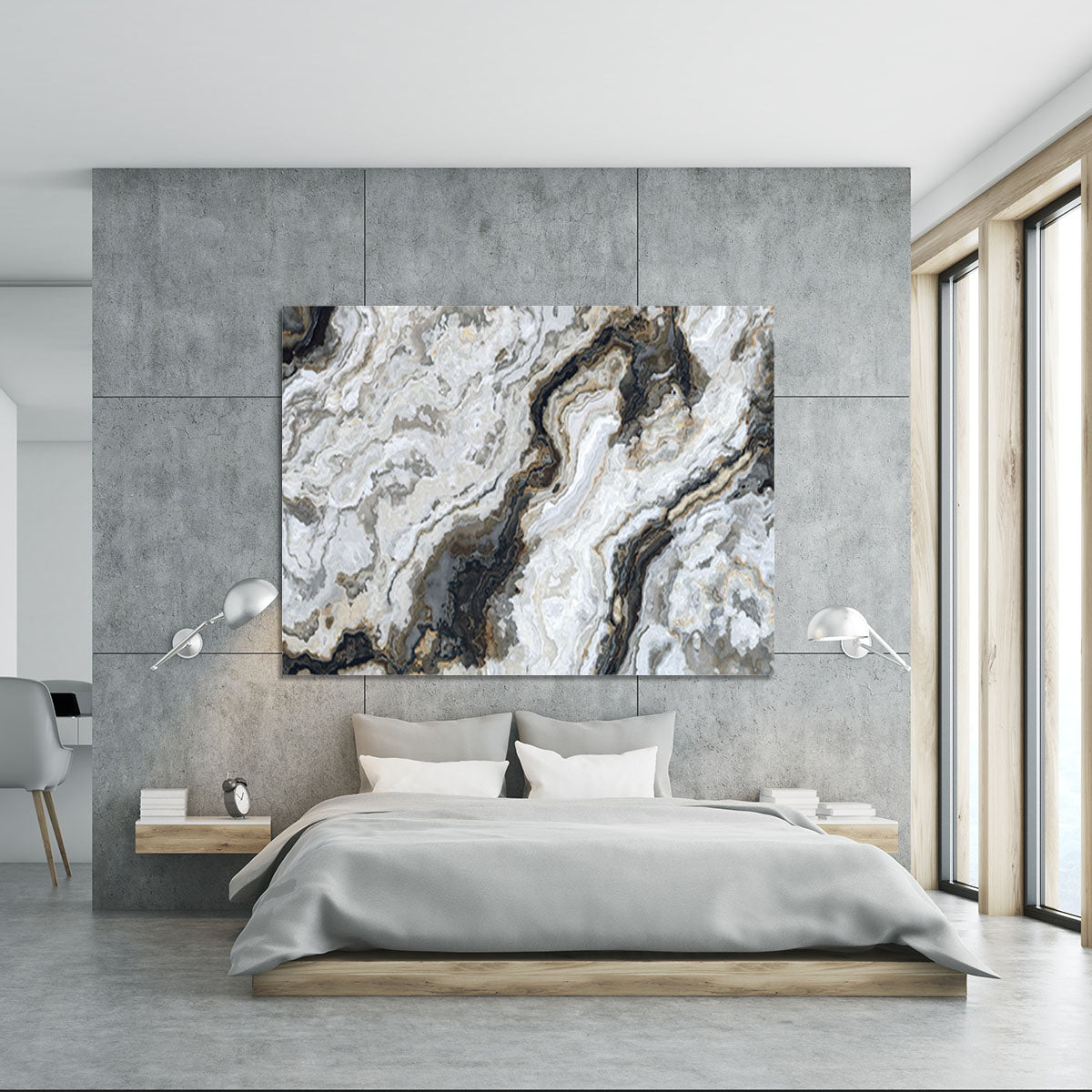 Neutral Coloured Marble Canvas Print or Poster - Canvas Art Rocks - 5