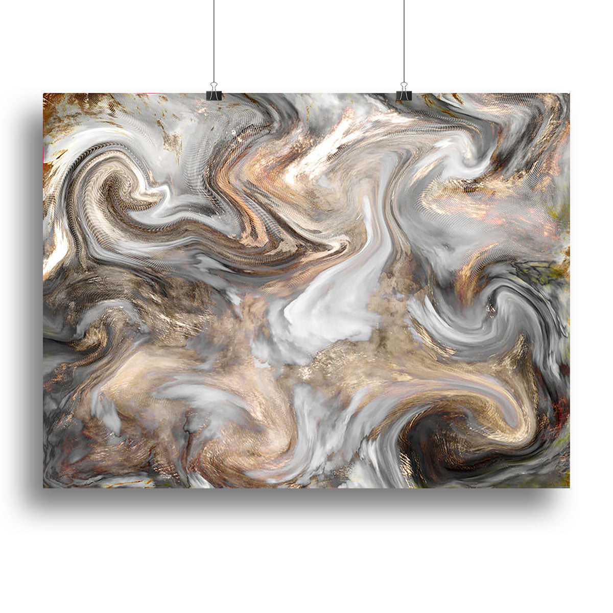 Neutral Stone Swirl Marble Canvas Print or Poster - Canvas Art Rocks - 2