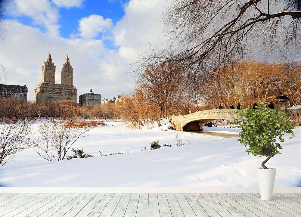 New York City Winter Skyline Wallpaper