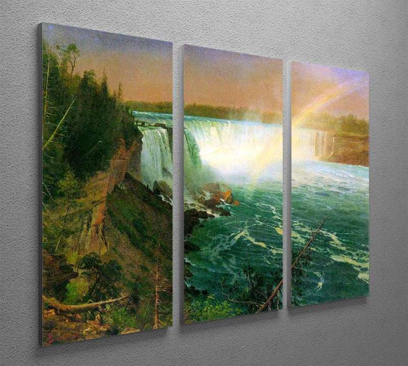 Niagra Falls by Bierstadt 3 Split Panel Canvas Print - Canvas Art Rocks - 2