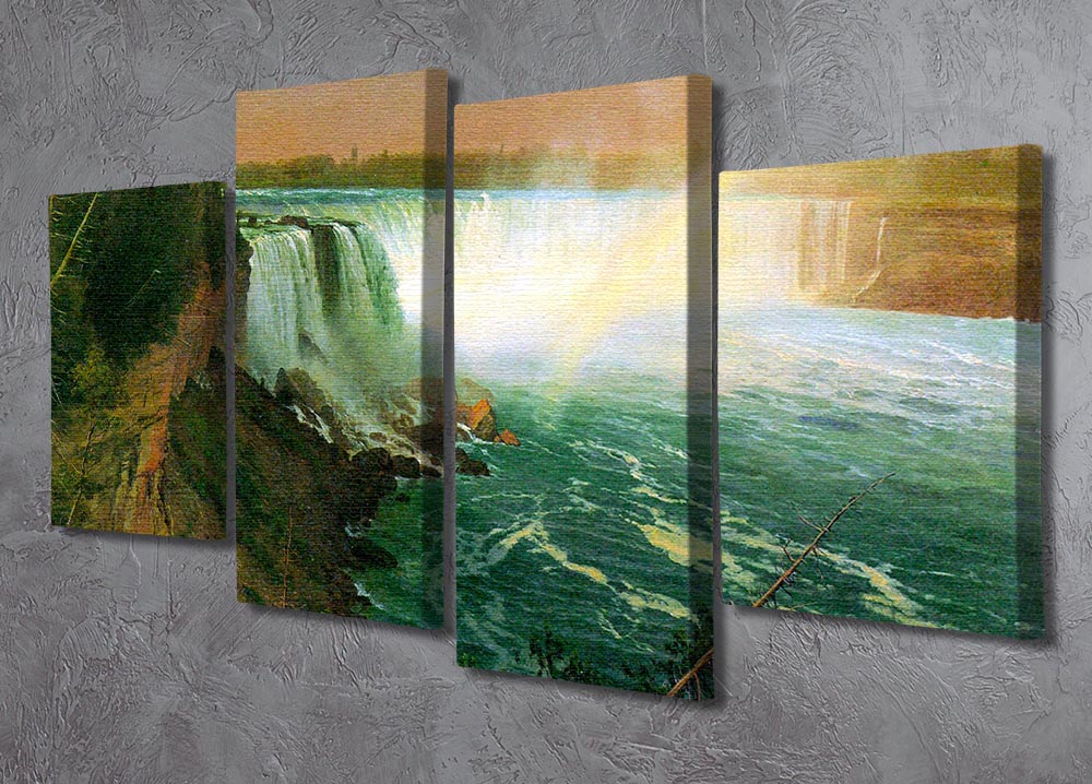 Niagra Falls by Bierstadt 4 Split Panel Canvas - Canvas Art Rocks - 2