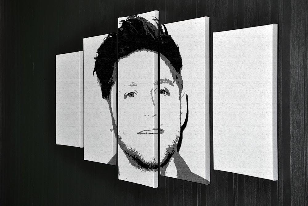 Niall Horan of One Direction Black and White Pop Art 5 Split Panel Canvas - Canvas Art Rocks - 2