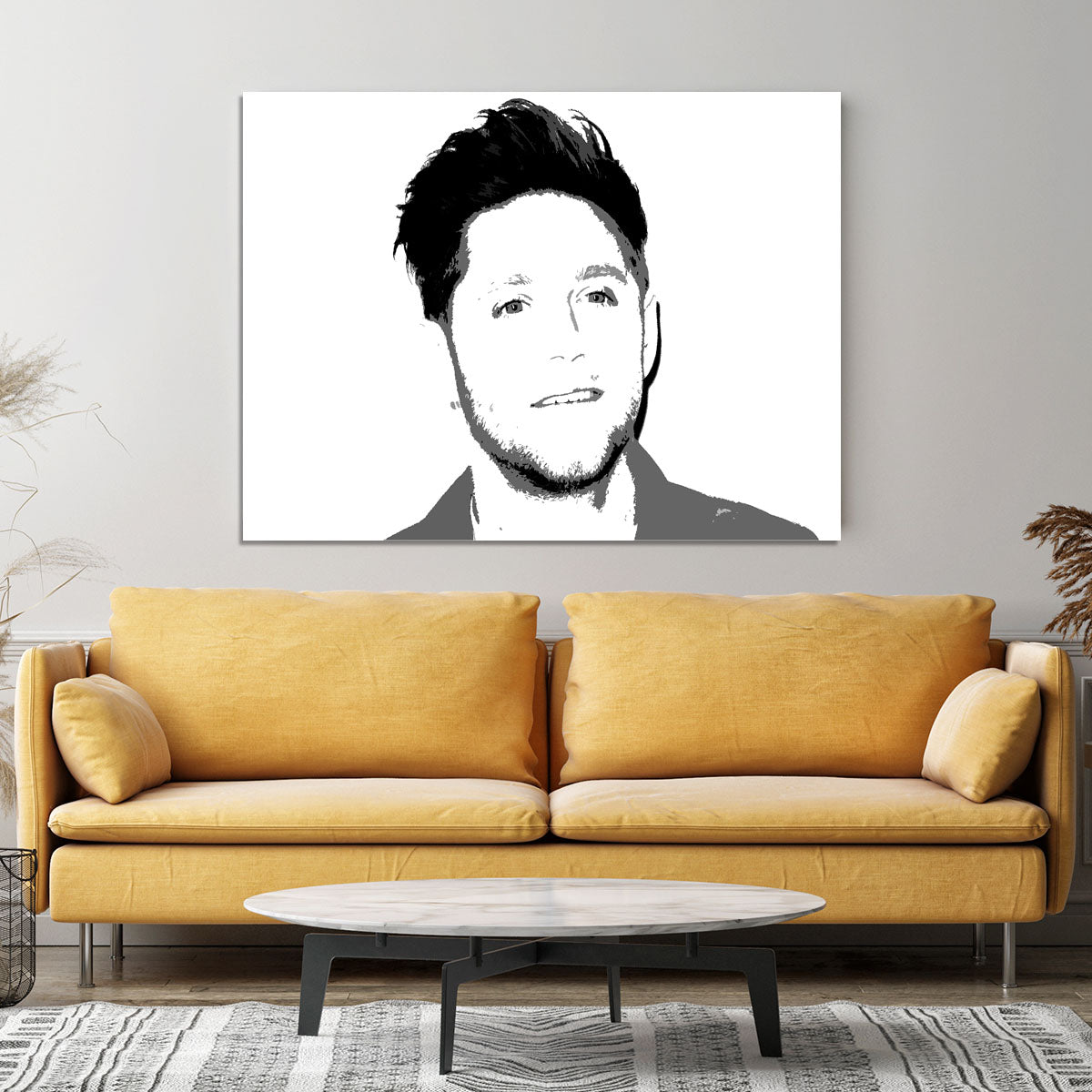 Niall Horan of One Direction Black and White Pop Art Canvas Print or Poster - Canvas Art Rocks - 4
