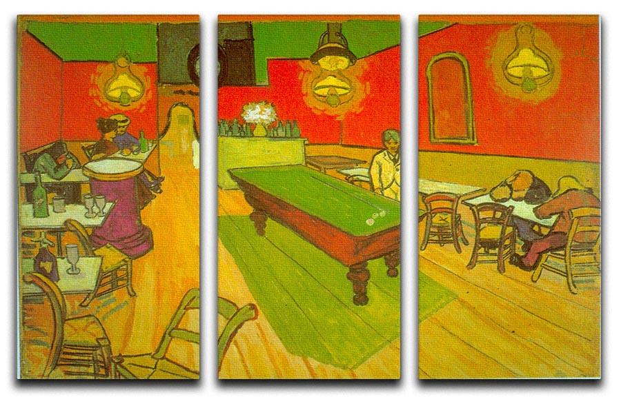 Night Cafe 2 3 Split Panel Canvas Print - Canvas Art Rocks - 4