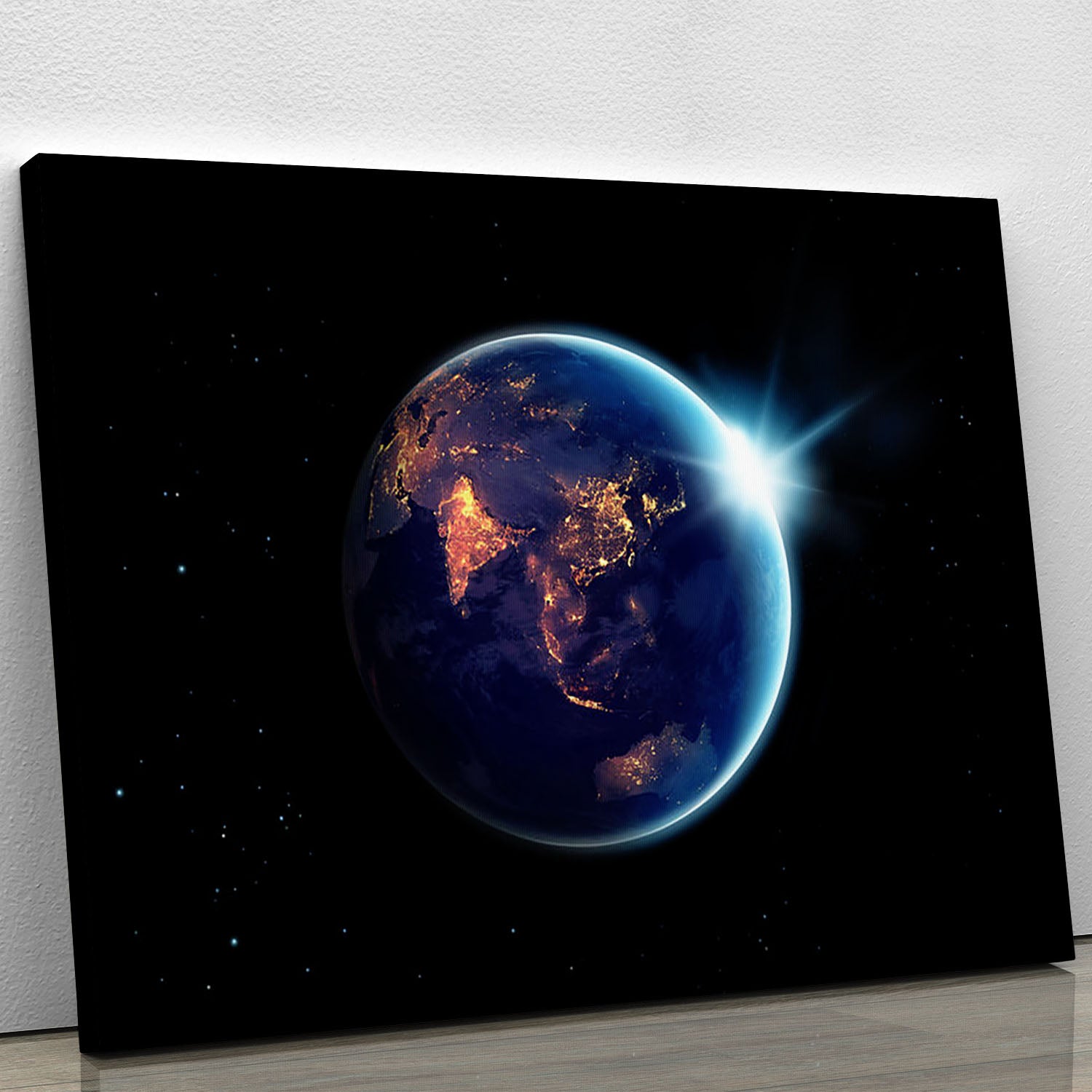 Night in planet Canvas Print or Poster - Canvas Art Rocks - 1
