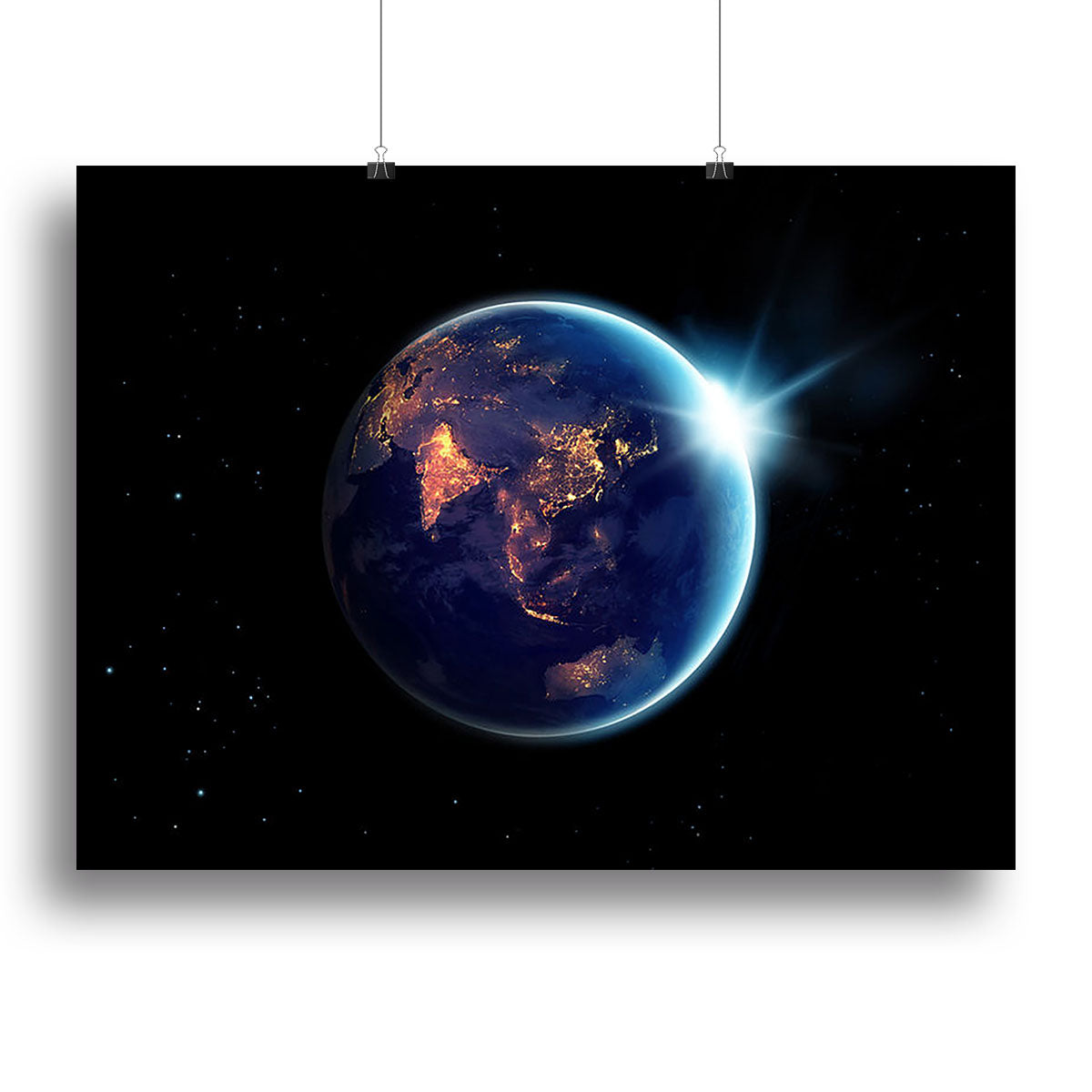 Night in planet Canvas Print or Poster - Canvas Art Rocks - 2