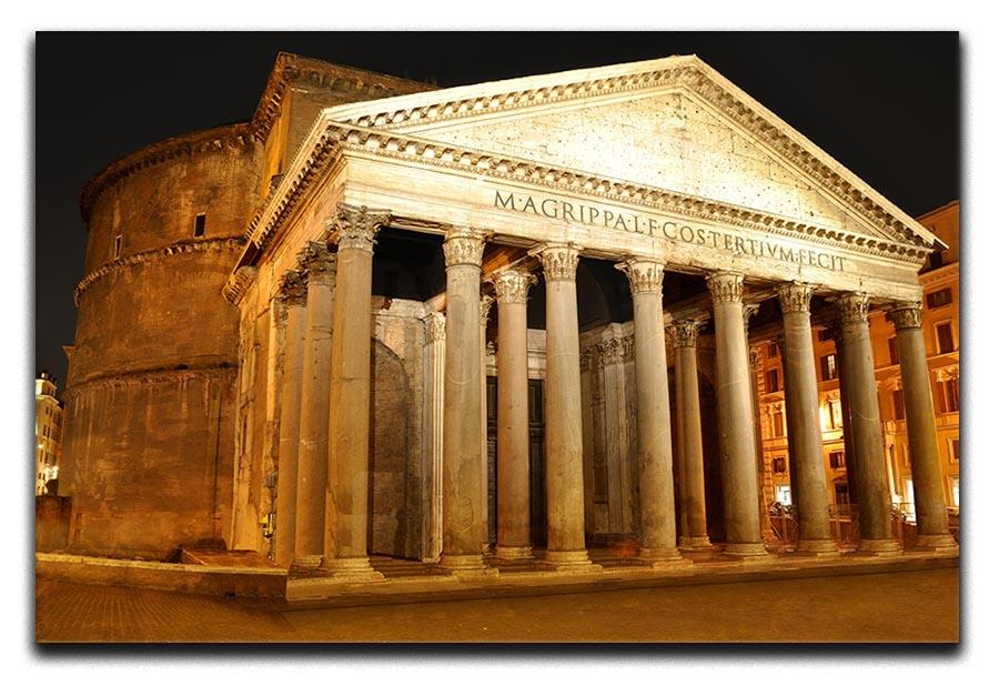 Night view of Pantheon Rome Canvas Print or Poster  - Canvas Art Rocks - 1