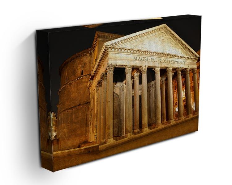 Night view of Pantheon Rome Canvas Print or Poster - Canvas Art Rocks - 3