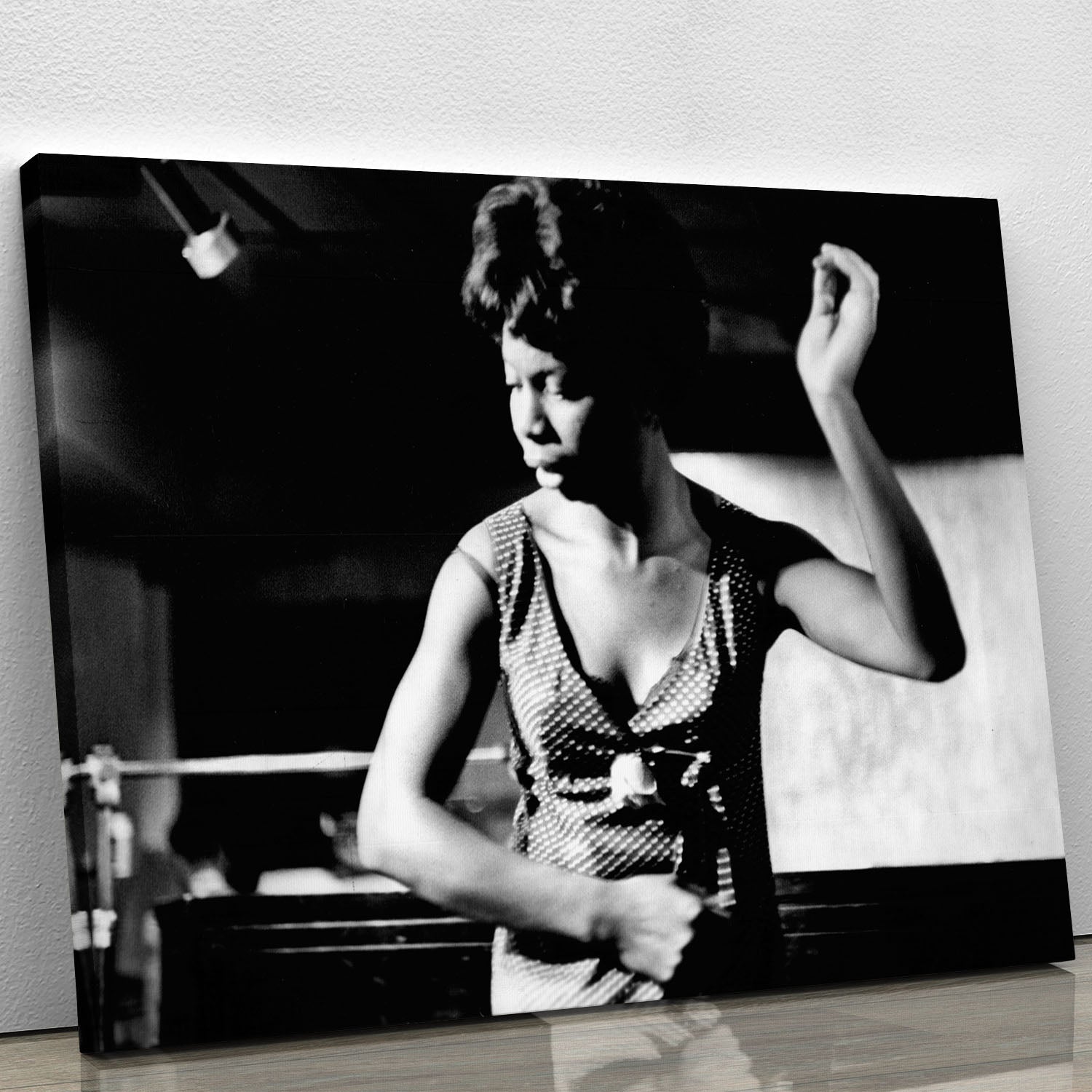 Nina Simone singing Canvas Print or Poster - Canvas Art Rocks - 1