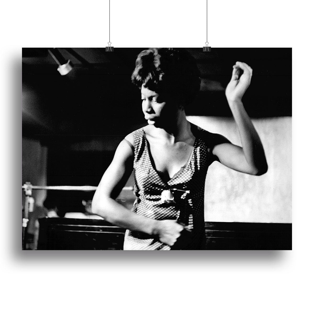 Nina Simone singing Canvas Print or Poster - Canvas Art Rocks - 2