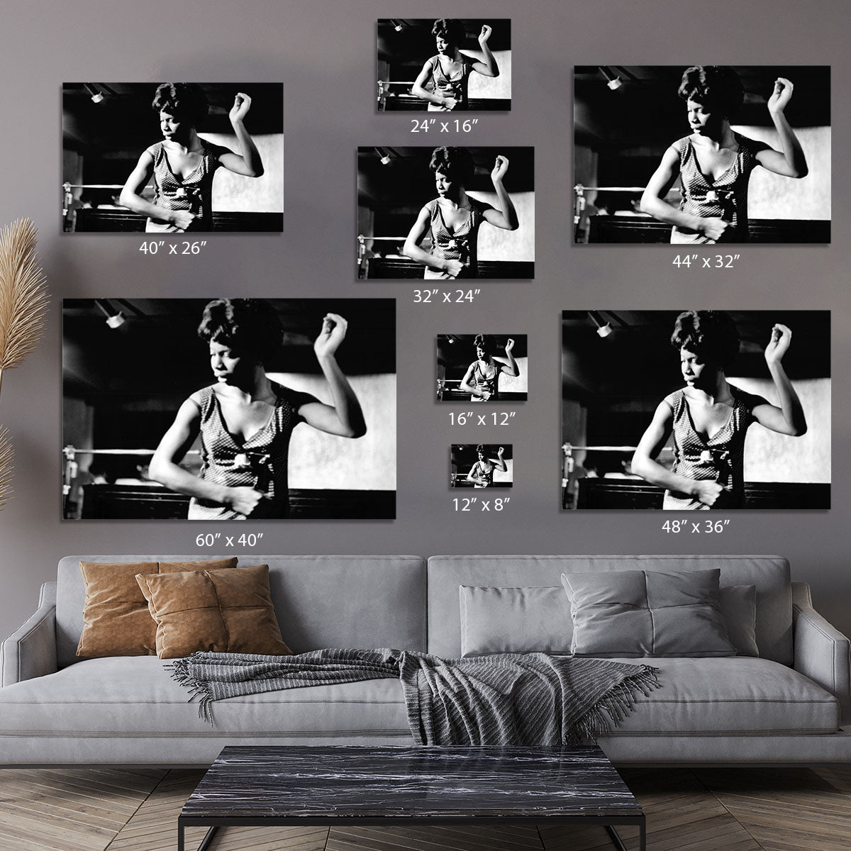 Nina Simone singing Canvas Print or Poster - Canvas Art Rocks - 7