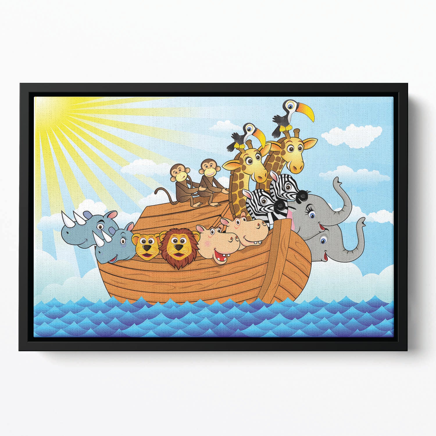 Noah Ark Floating Framed Canvas