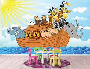 Noah Ark Wall Mural Wallpaper - Canvas Art Rocks - 2