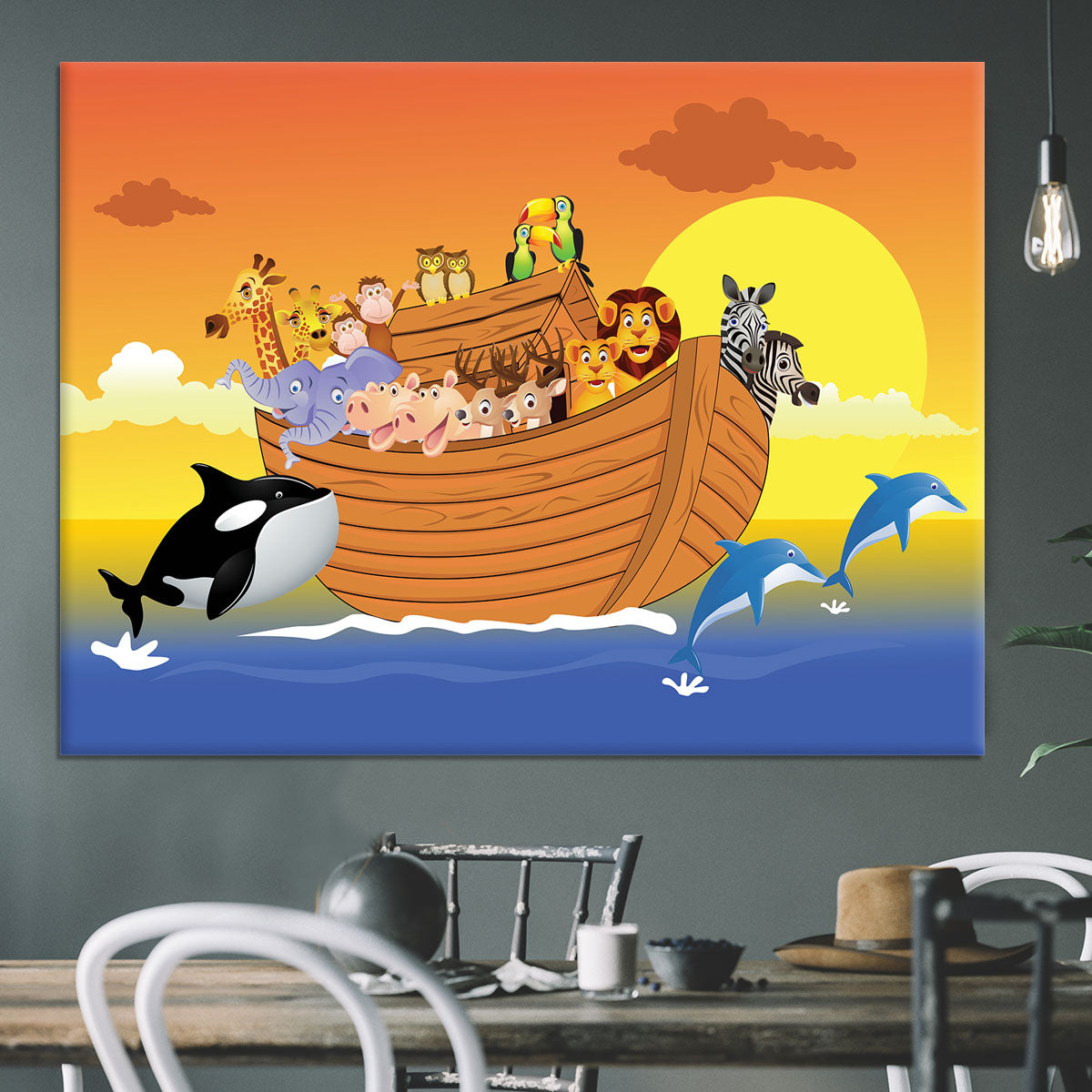 Noah Ark Whale Canvas Print or Poster - Canvas Art Rocks - 3