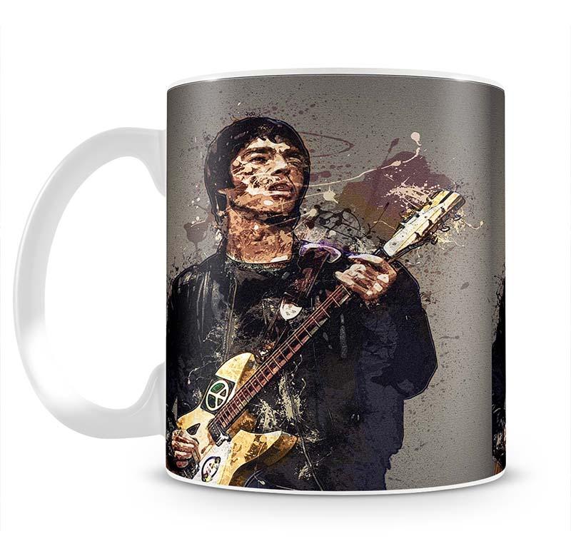 Noel Gallagher Paint Splatter Mug - Canvas Art Rocks - 2
