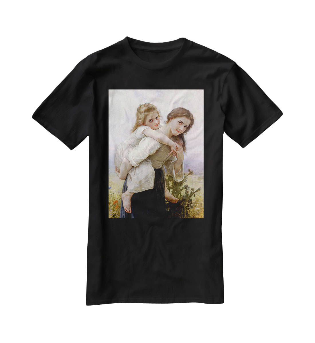 Not Too Much To Carry By Bouguereau T-Shirt - Canvas Art Rocks - 1