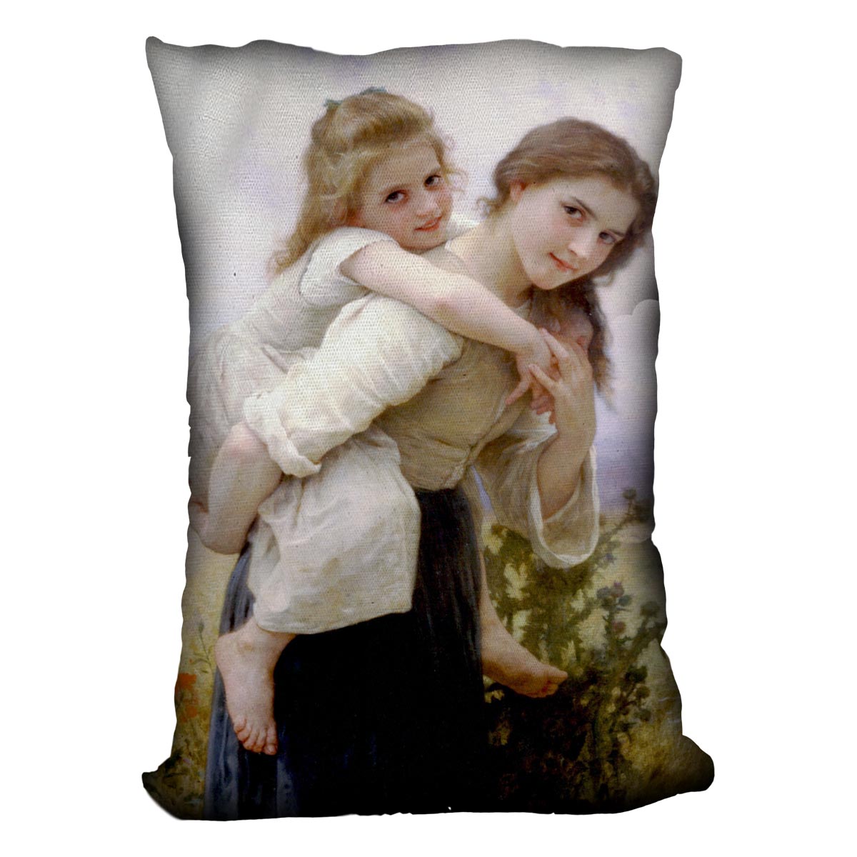 Not Too Much To Carry By Bouguereau Cushion