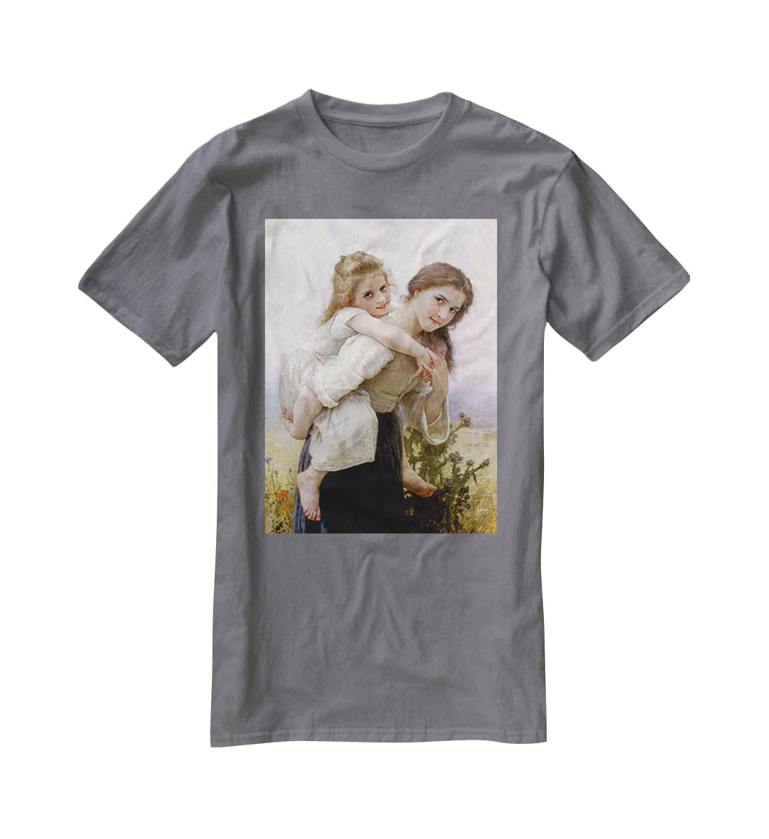 Not Too Much To Carry By Bouguereau T-Shirt - Canvas Art Rocks - 3
