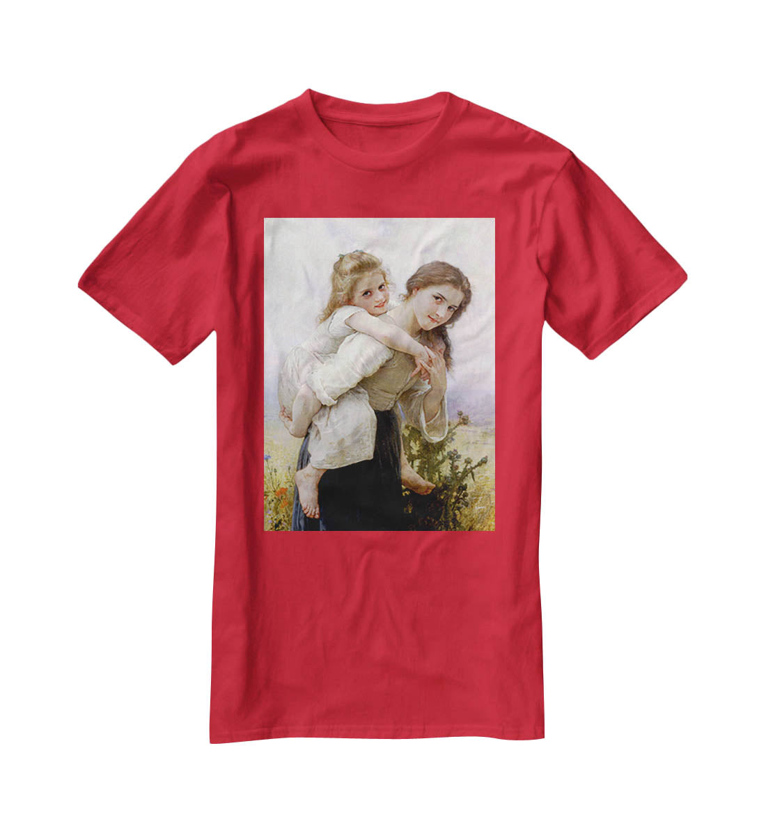 Not Too Much To Carry By Bouguereau T-Shirt - Canvas Art Rocks - 4
