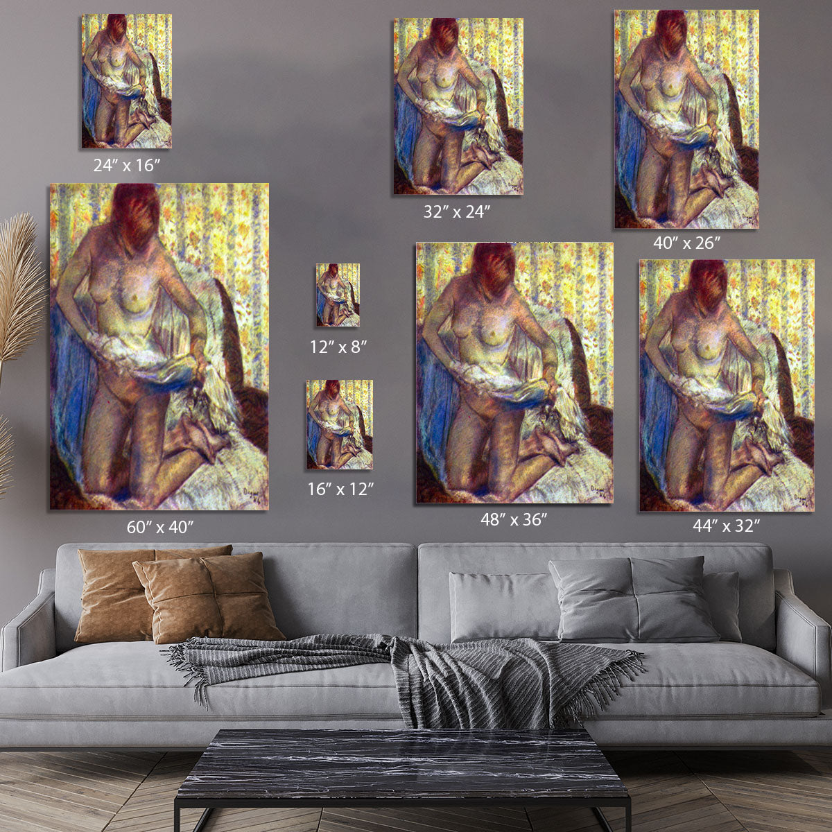 Nude Woman by Degas Canvas Print or Poster - Canvas Art Rocks - 7