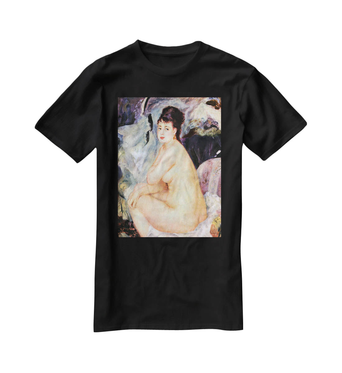 Nude female Anna by Renoir T-Shirt - Canvas Art Rocks - 1