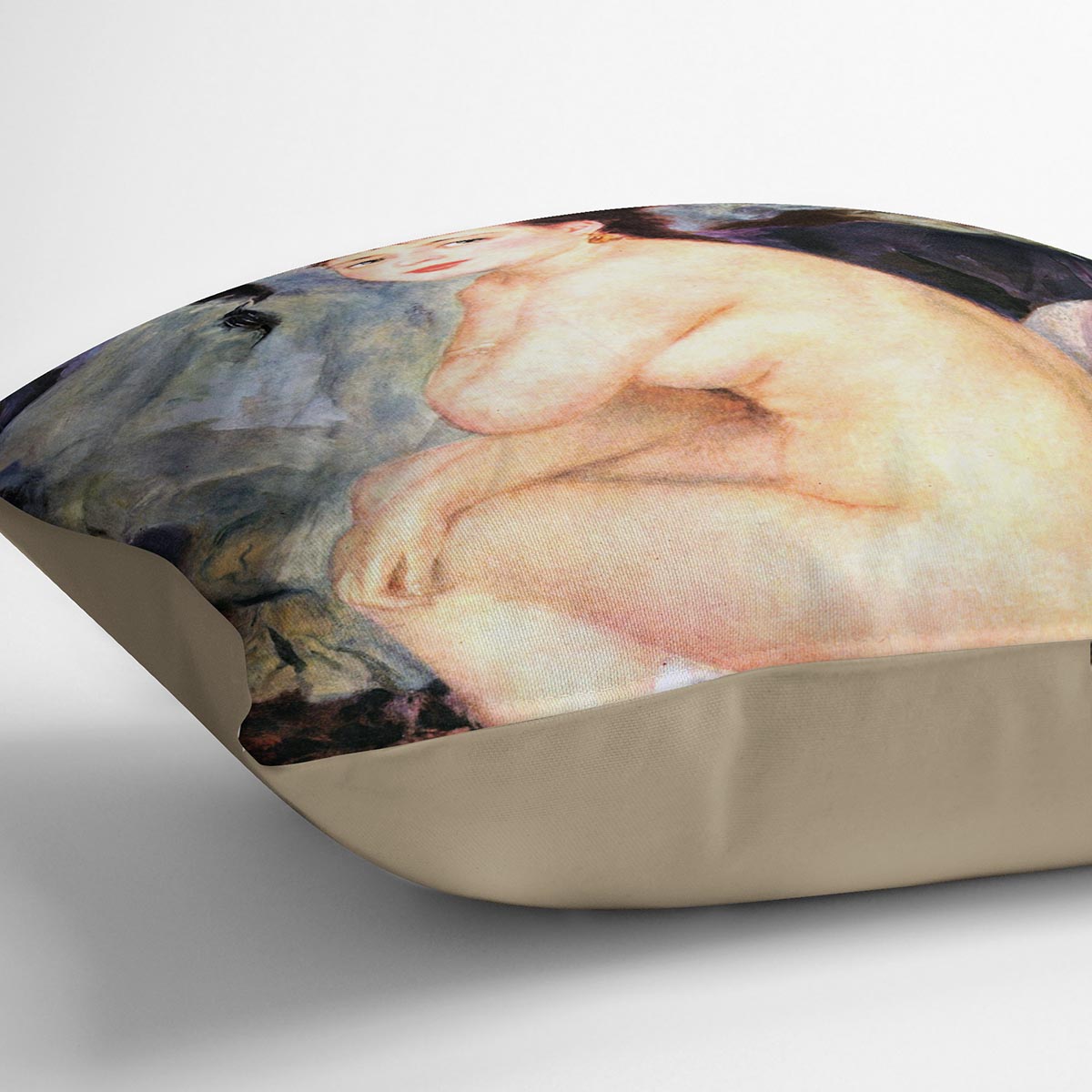 Nude female Anna by Renoir Cushion