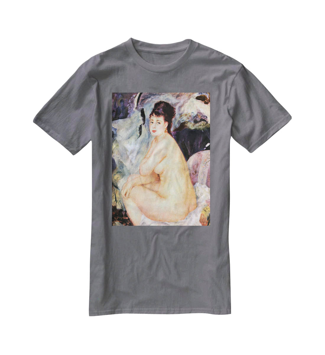 Nude female Anna by Renoir T-Shirt - Canvas Art Rocks - 3