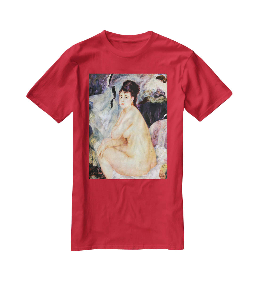 Nude female Anna by Renoir T-Shirt - Canvas Art Rocks - 4