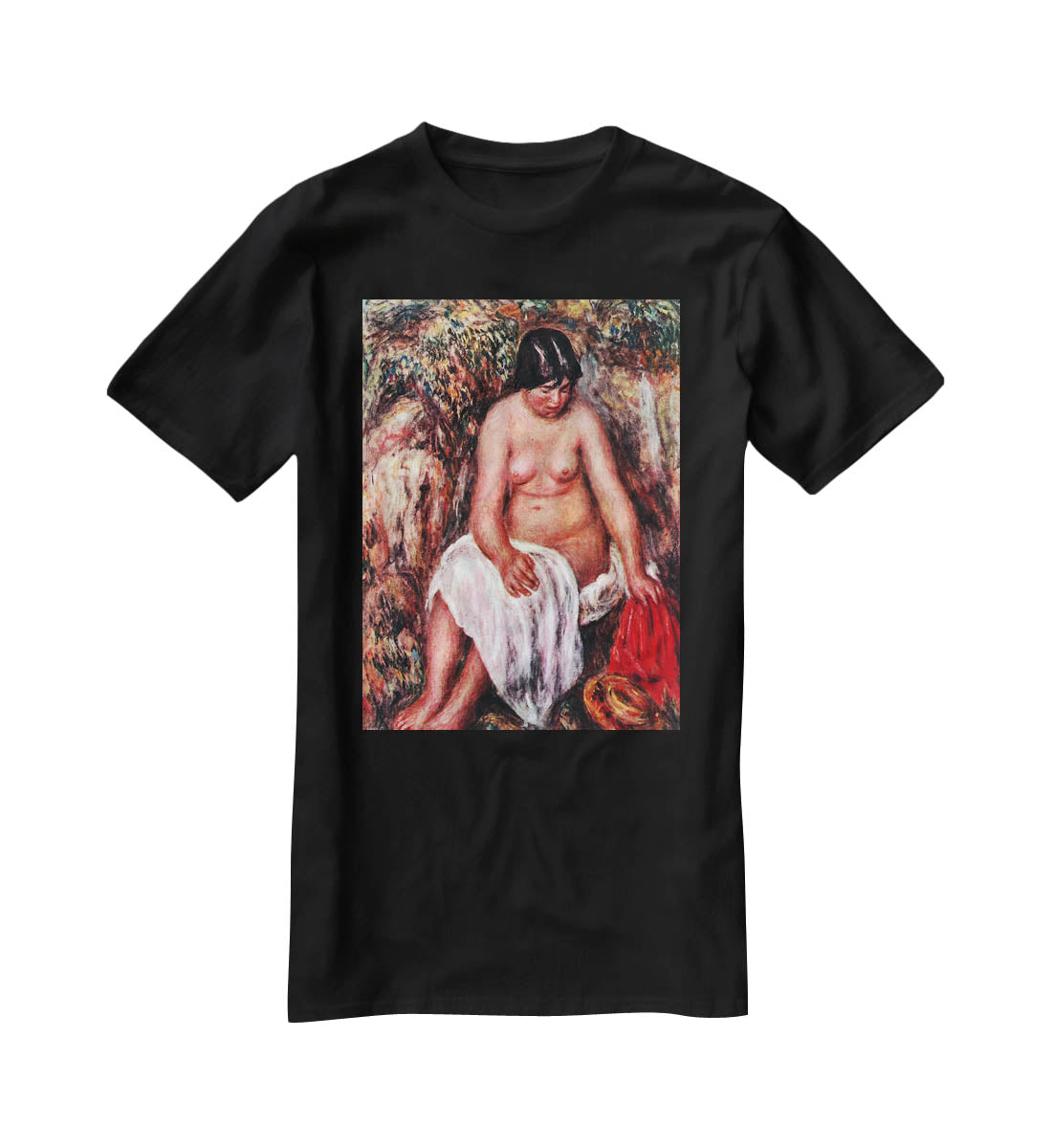 Nude with Straw by Renoir by Renoir T-Shirt - Canvas Art Rocks - 1