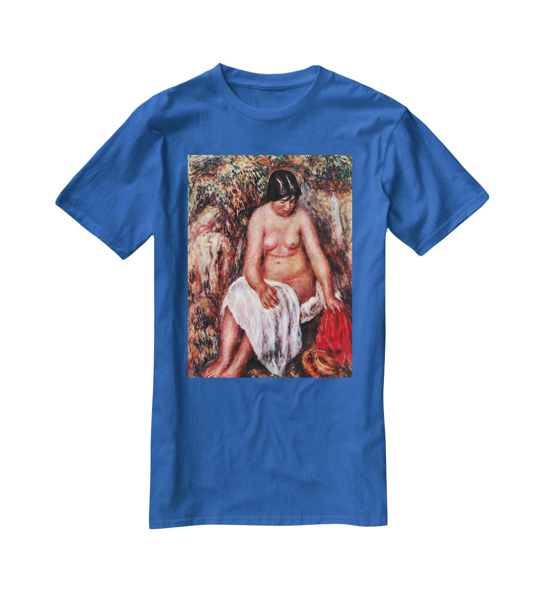 Nude with Straw by Renoir by Renoir T-Shirt - Canvas Art Rocks - 2