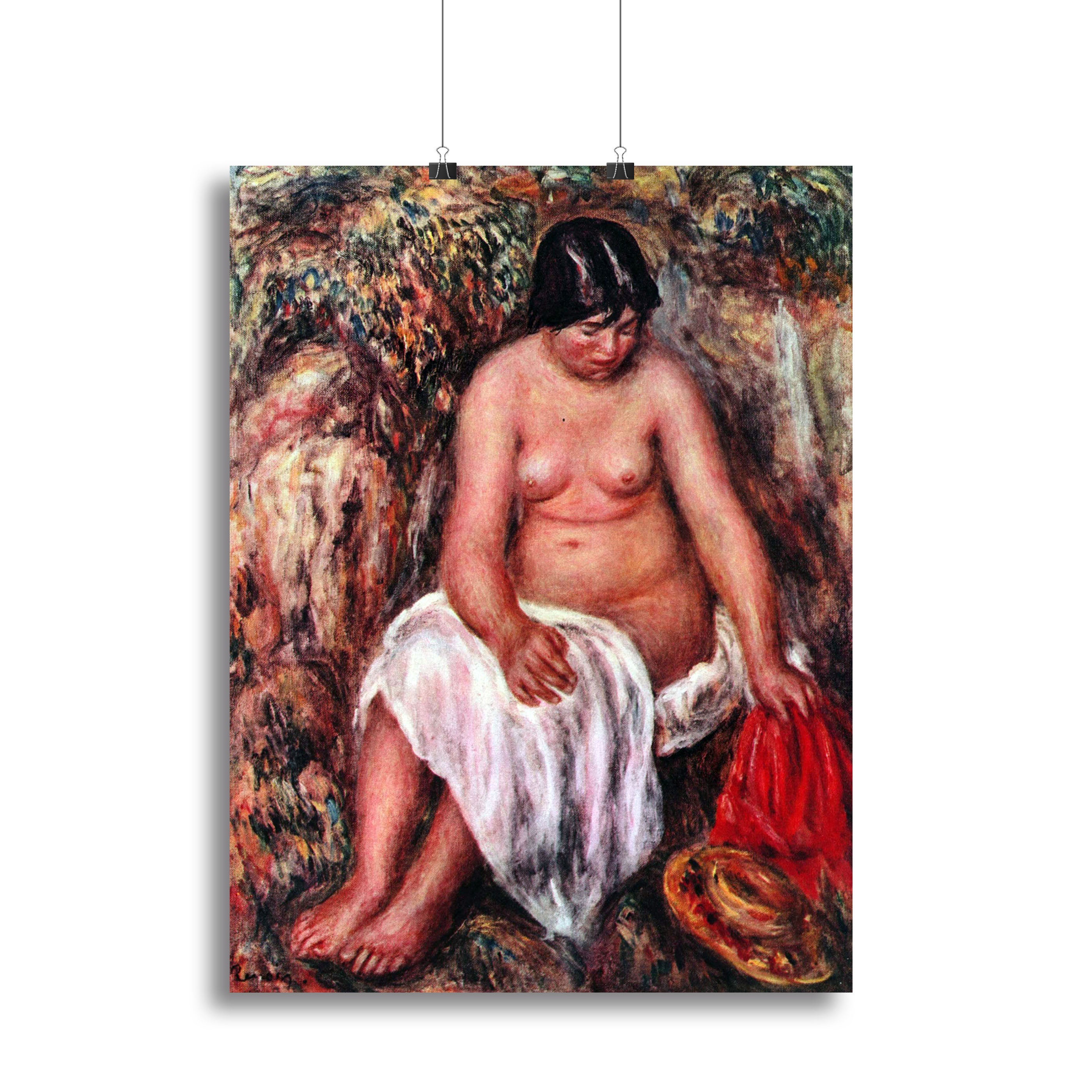 Nude with Straw by Renoir by Renoir Canvas Print or Poster - Canvas Art Rocks - 2