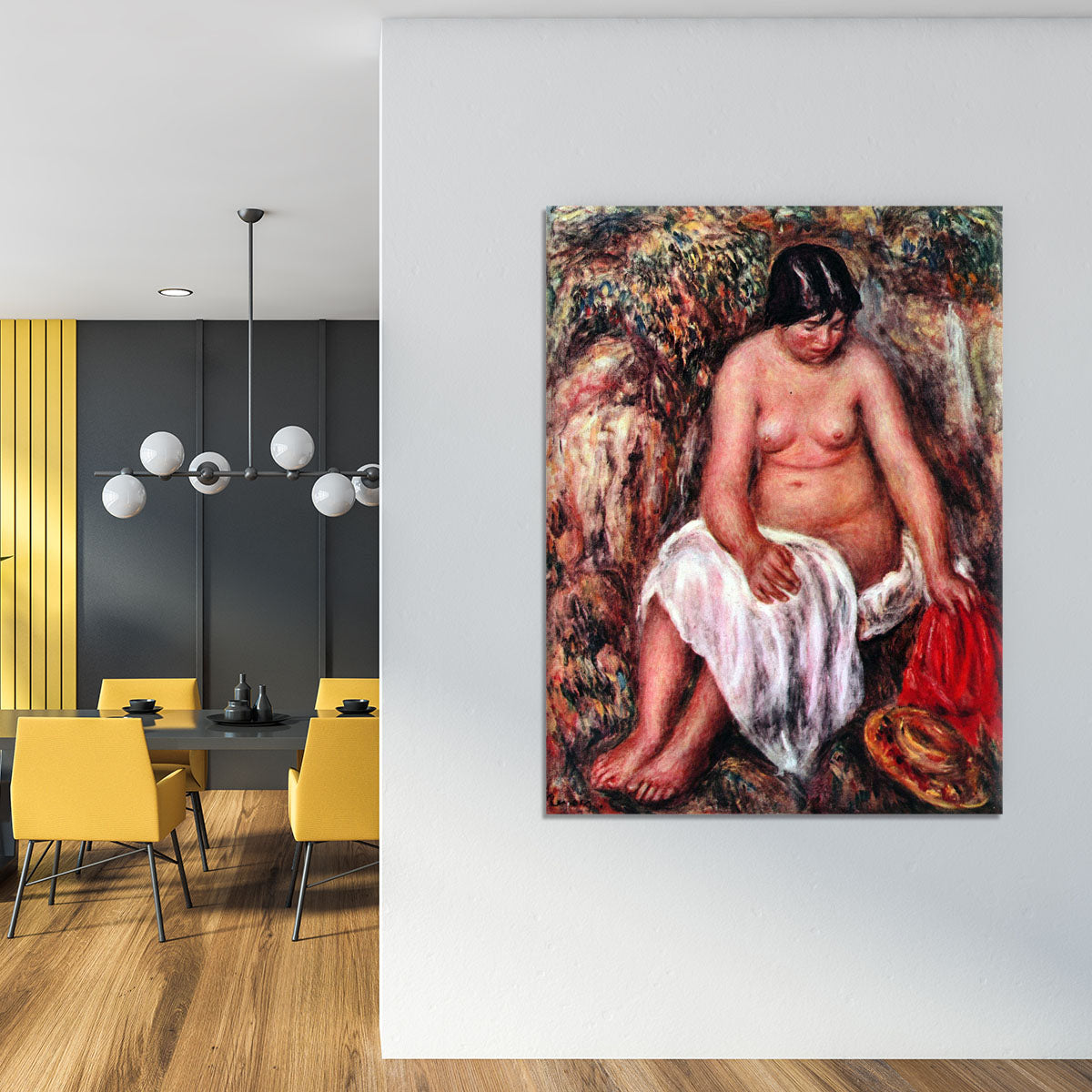 Nude with Straw by Renoir by Renoir Canvas Print or Poster - Canvas Art Rocks - 4