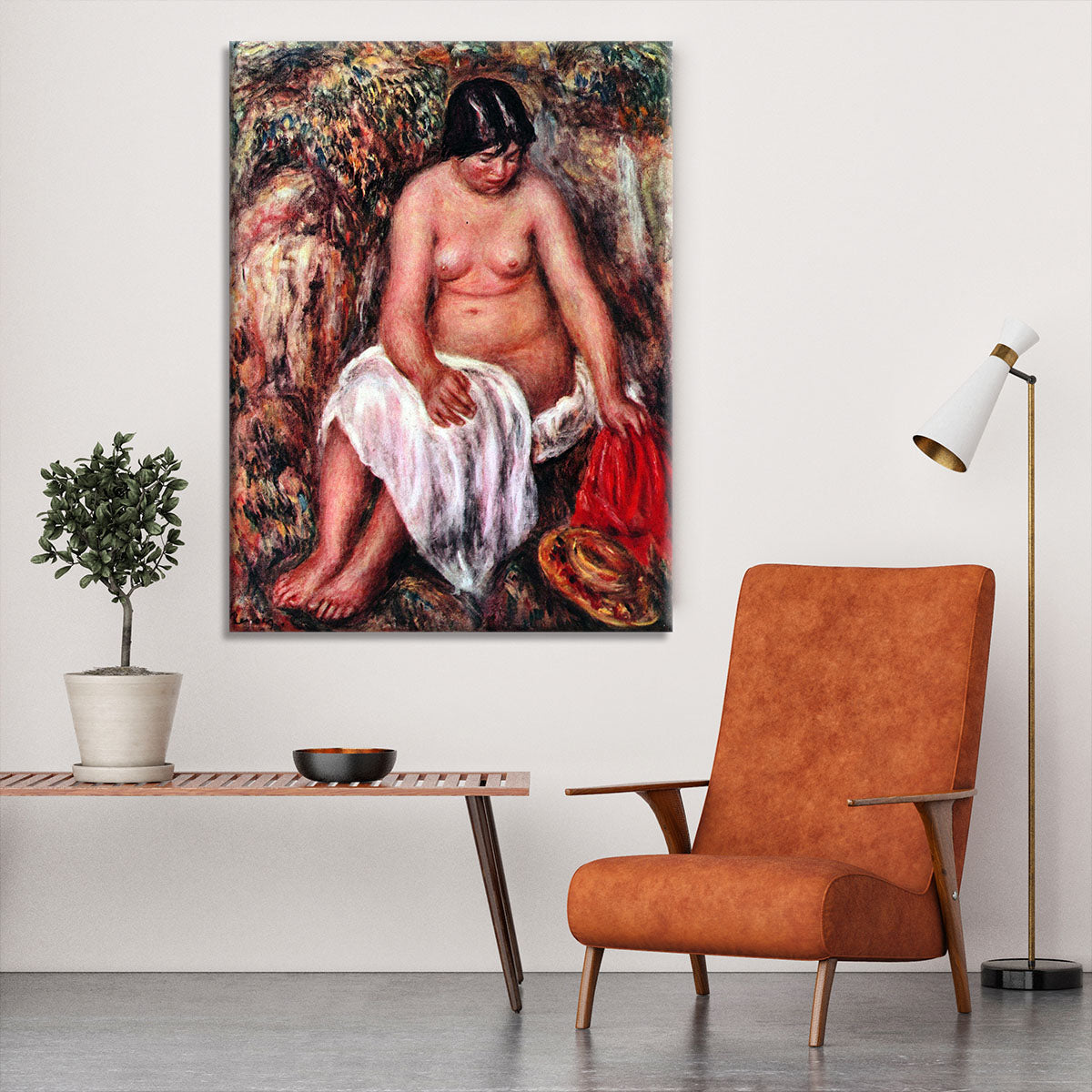Nude with Straw by Renoir by Renoir Canvas Print or Poster - Canvas Art Rocks - 6