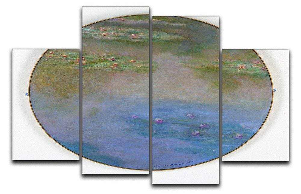 Nympheas By Manet 4 Split Panel Canvas  - Canvas Art Rocks - 1
