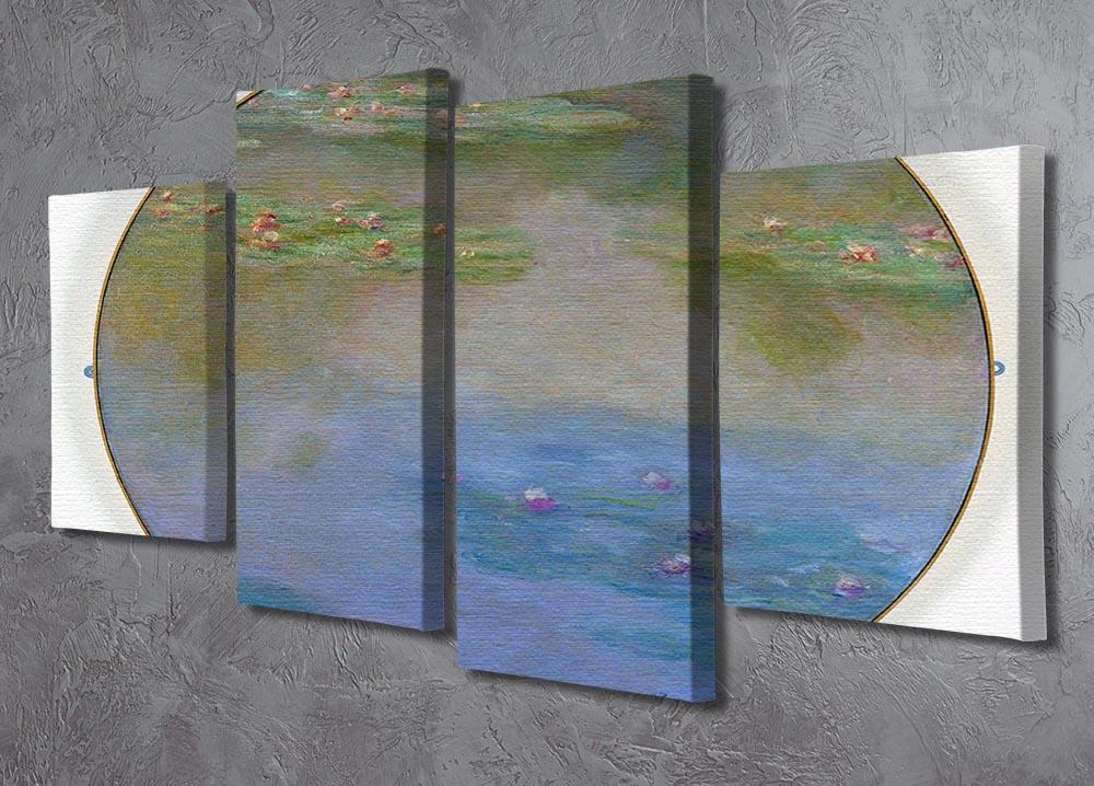 Nympheas By Manet 4 Split Panel Canvas - Canvas Art Rocks - 2