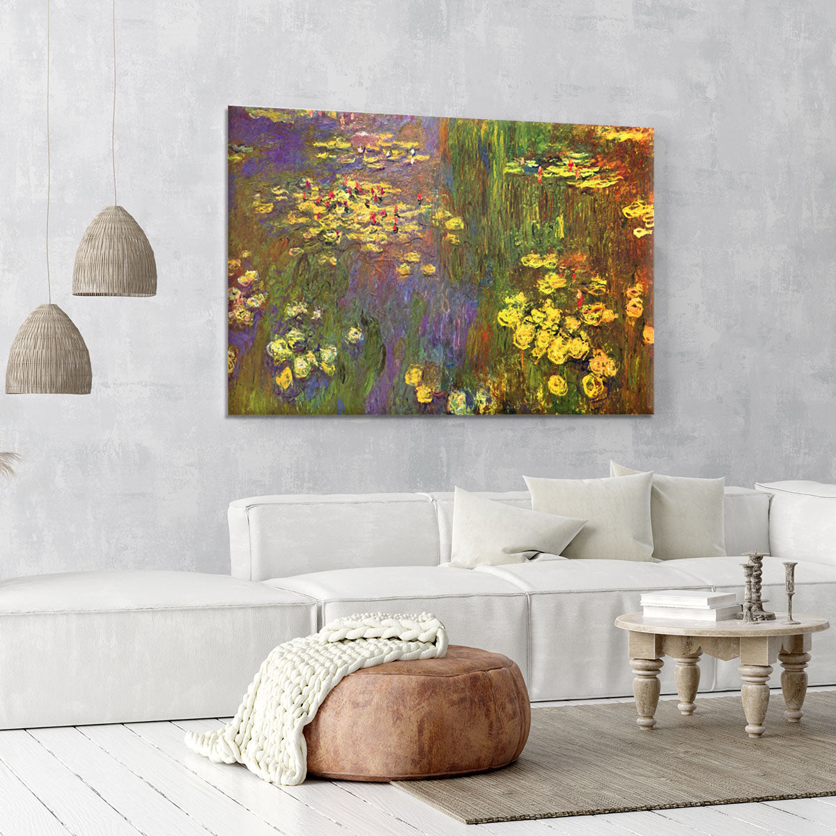 Nympheas water plantes by Monet Canvas Print or Poster - Canvas Art Rocks - 6