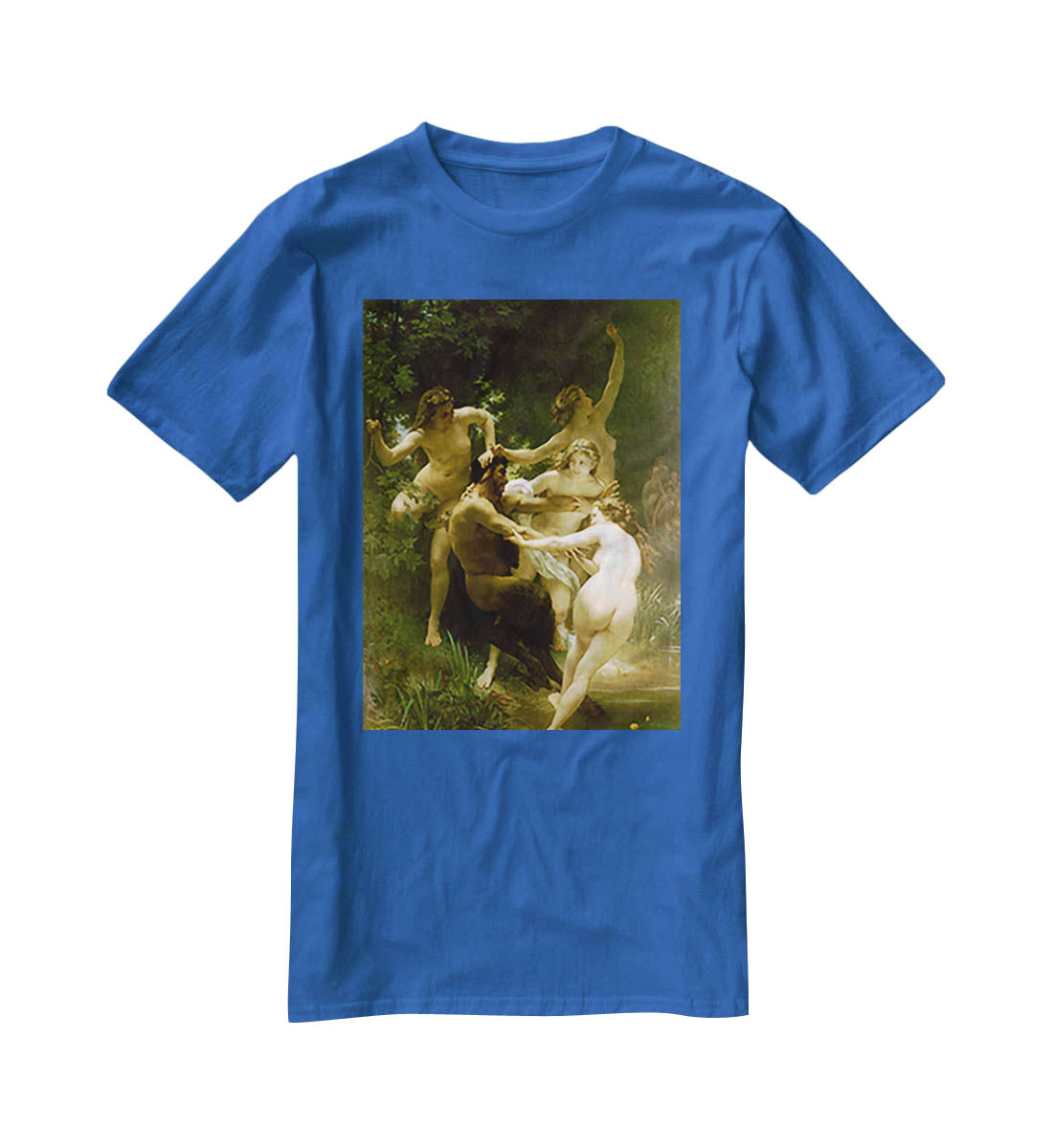 Nymphs and Satyr By Bouguereau T-Shirt - Canvas Art Rocks - 2