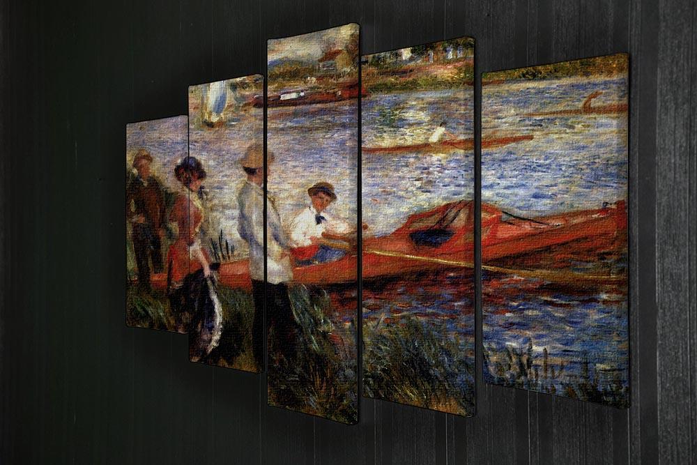 Oarsman of Chatou by Renoir 5 Split Panel Canvas - Canvas Art Rocks - 2
