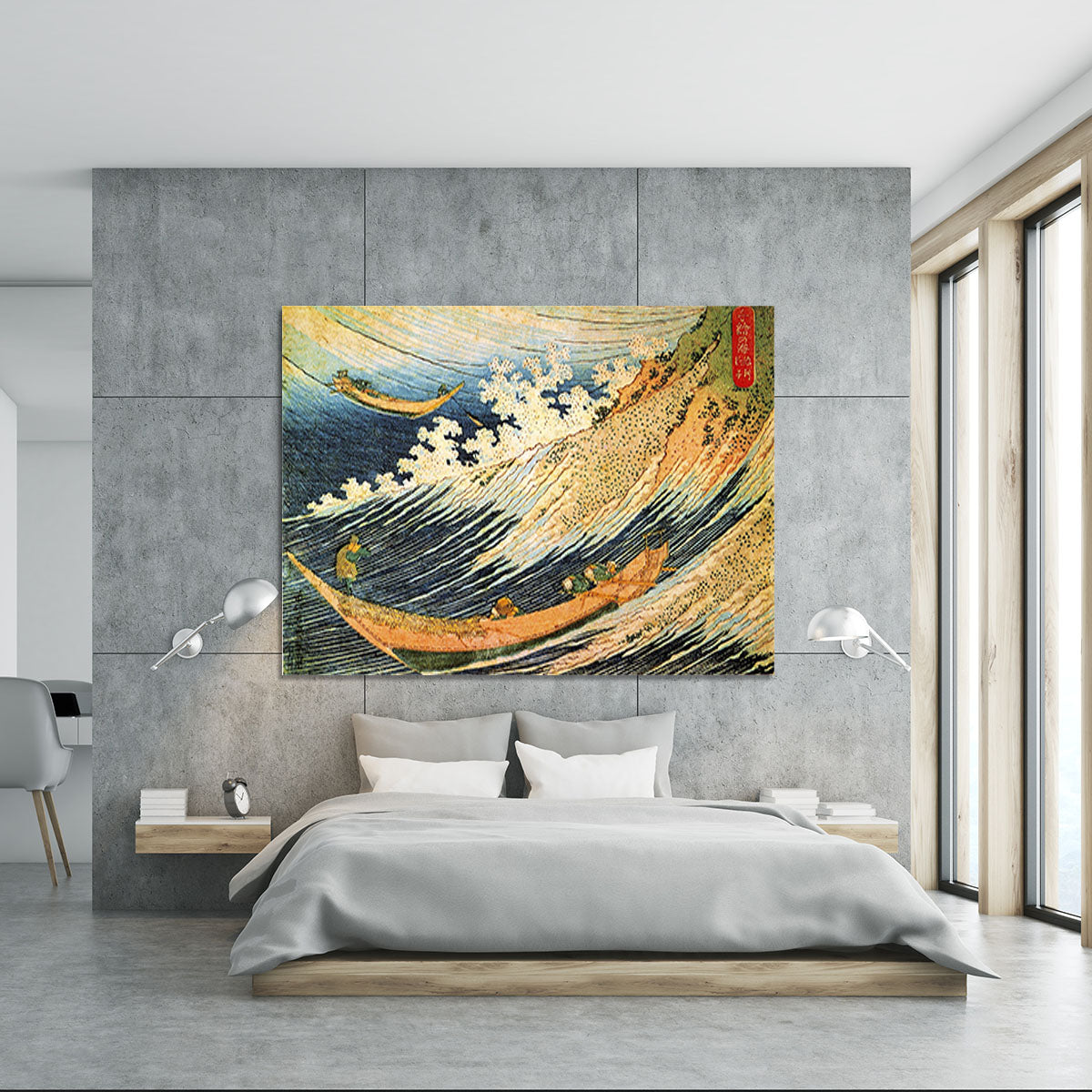 Ocean landscape 2 by Hokusai Canvas Print or Poster - Canvas Art Rocks - 5