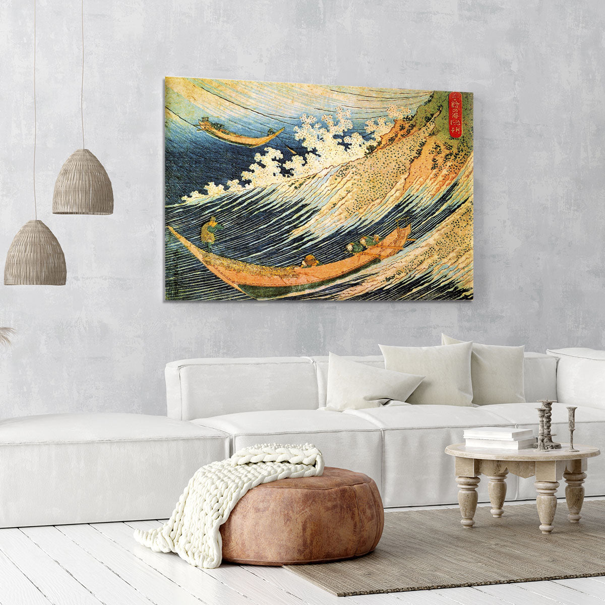 Ocean landscape 2 by Hokusai Canvas Print or Poster - Canvas Art Rocks - 6