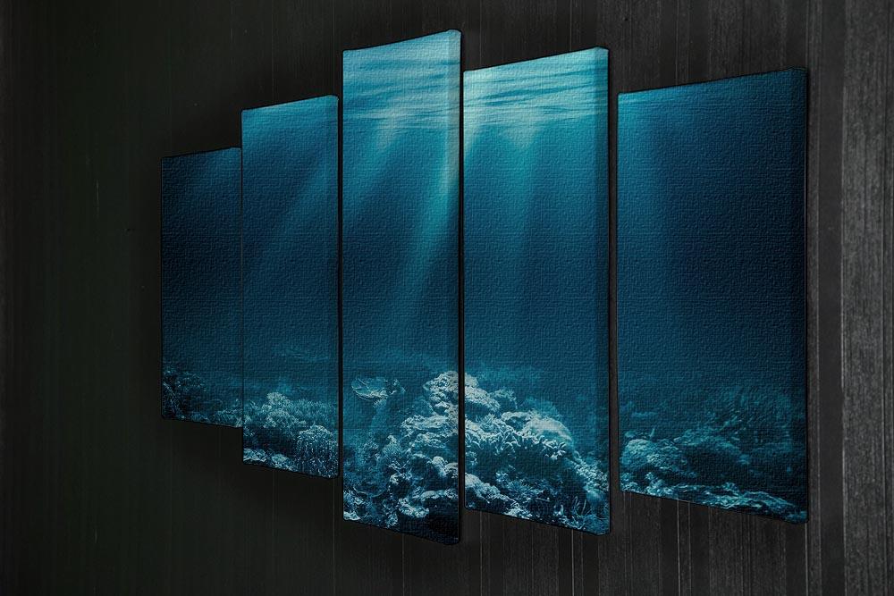 Ocean underwater with coral reef 5 Split Panel Canvas  - Canvas Art Rocks - 2