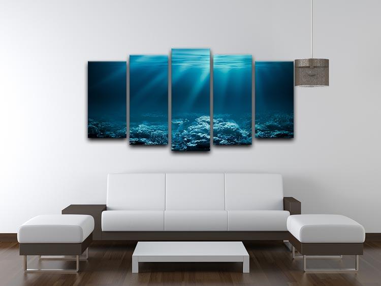 Ocean underwater with coral reef 5 Split Panel Canvas  - Canvas Art Rocks - 3