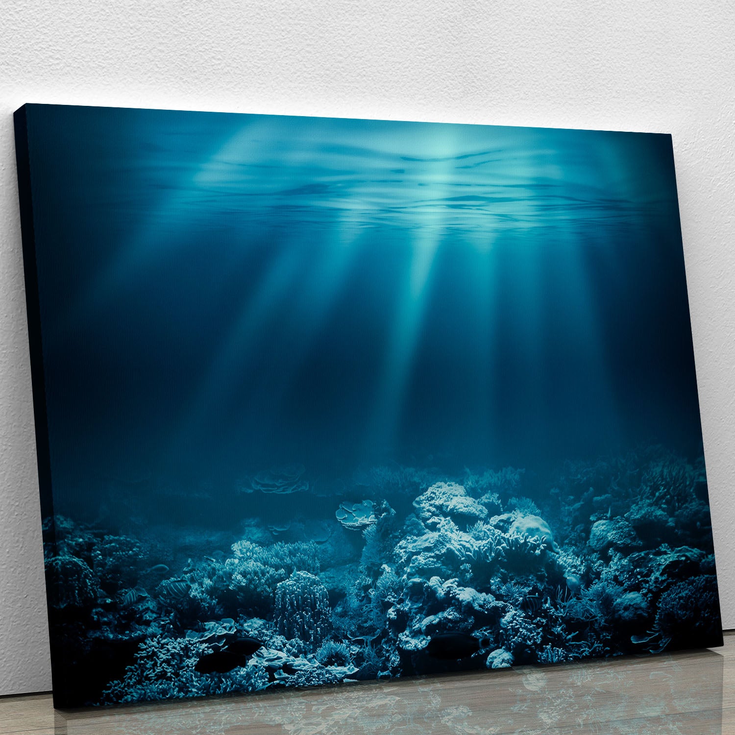 Ocean underwater with coral reef Canvas Print or Poster - Canvas Art Rocks - 1