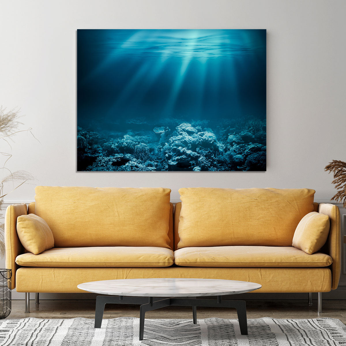 Ocean underwater with coral reef Canvas Print or Poster - Canvas Art Rocks - 4