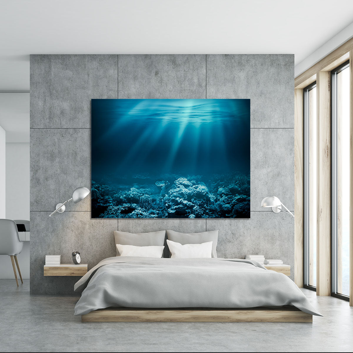 Ocean underwater with coral reef Canvas Print or Poster - Canvas Art Rocks - 5